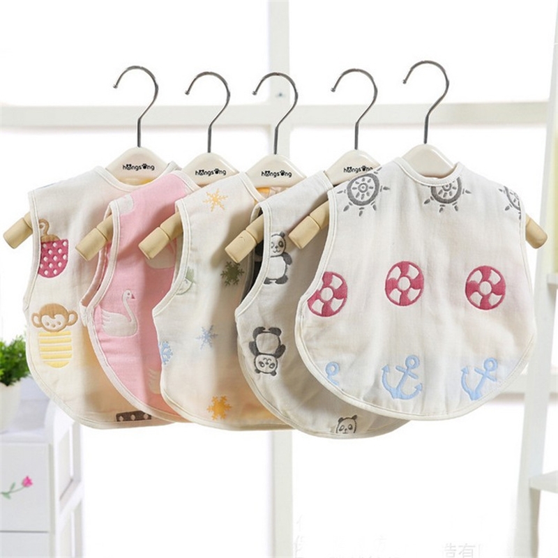 

Six layer gauze Baby saliva towel Bib baby children's rice bag