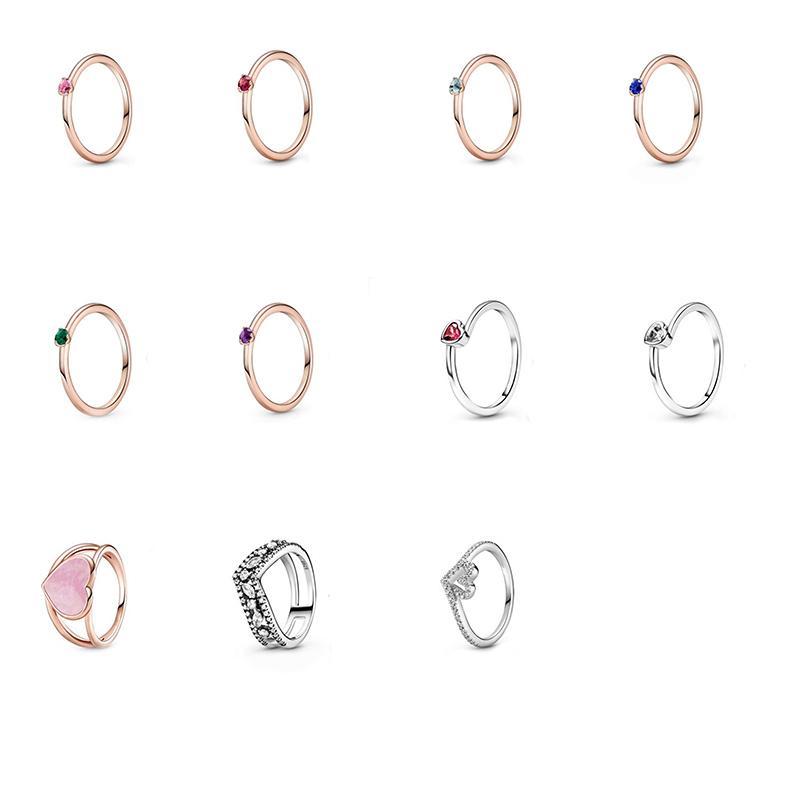 Cluster Rings 2021 Valentine&#039;s Day S925 Silver Elegant Zircon Ring, Temperament Jewelry To Send Girlfriend A Romantic Anniversary Gift-image-707354785