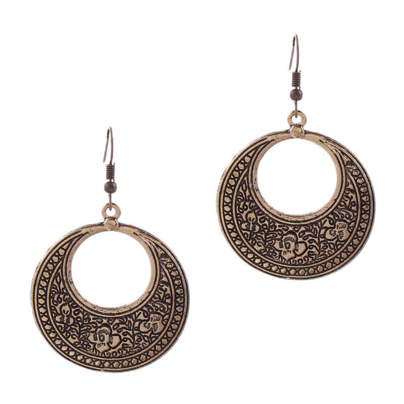 

women's Hollow carved Tibetan silver Charm earrings DYMTQE044 fashion gift national style women DIY earring