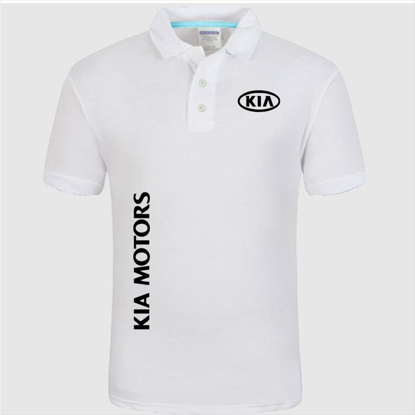

brand kia shirt mens polo cotton short sleeve clothes sizes xxxl, White;black