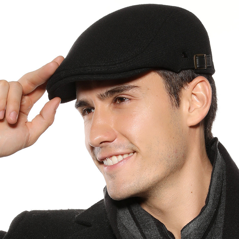 

British Style Autumn Winter Men Berets Cap Fashion Flat Caps For Men Hat Classic Vintageg, 01
