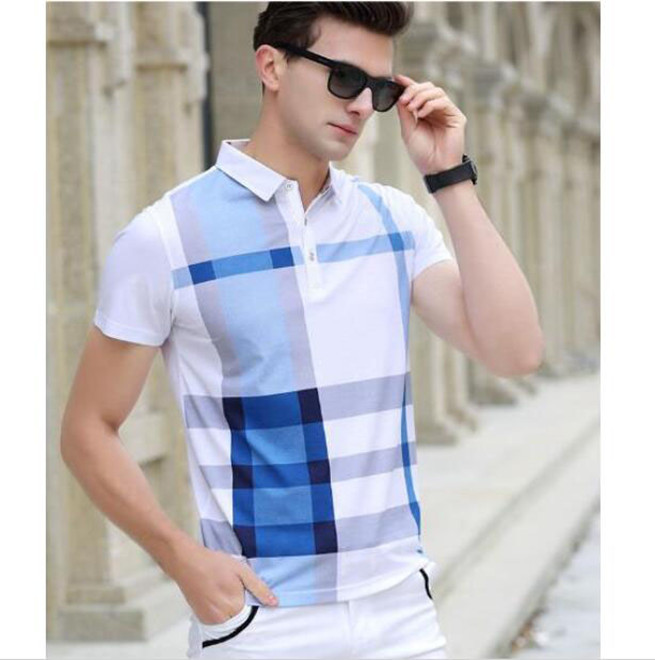 

England Men Plaid Polo Shirt UK Fashion Tops Cotton T shirts Short Sleeve London Jersey British Sport Tee Polos Blue Red Yellow, White;black