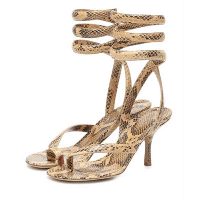 

dress shoes snake pattern women sandals flip flops ladies serpent ankle strap gladiator woman summer high heels cc0q, Black