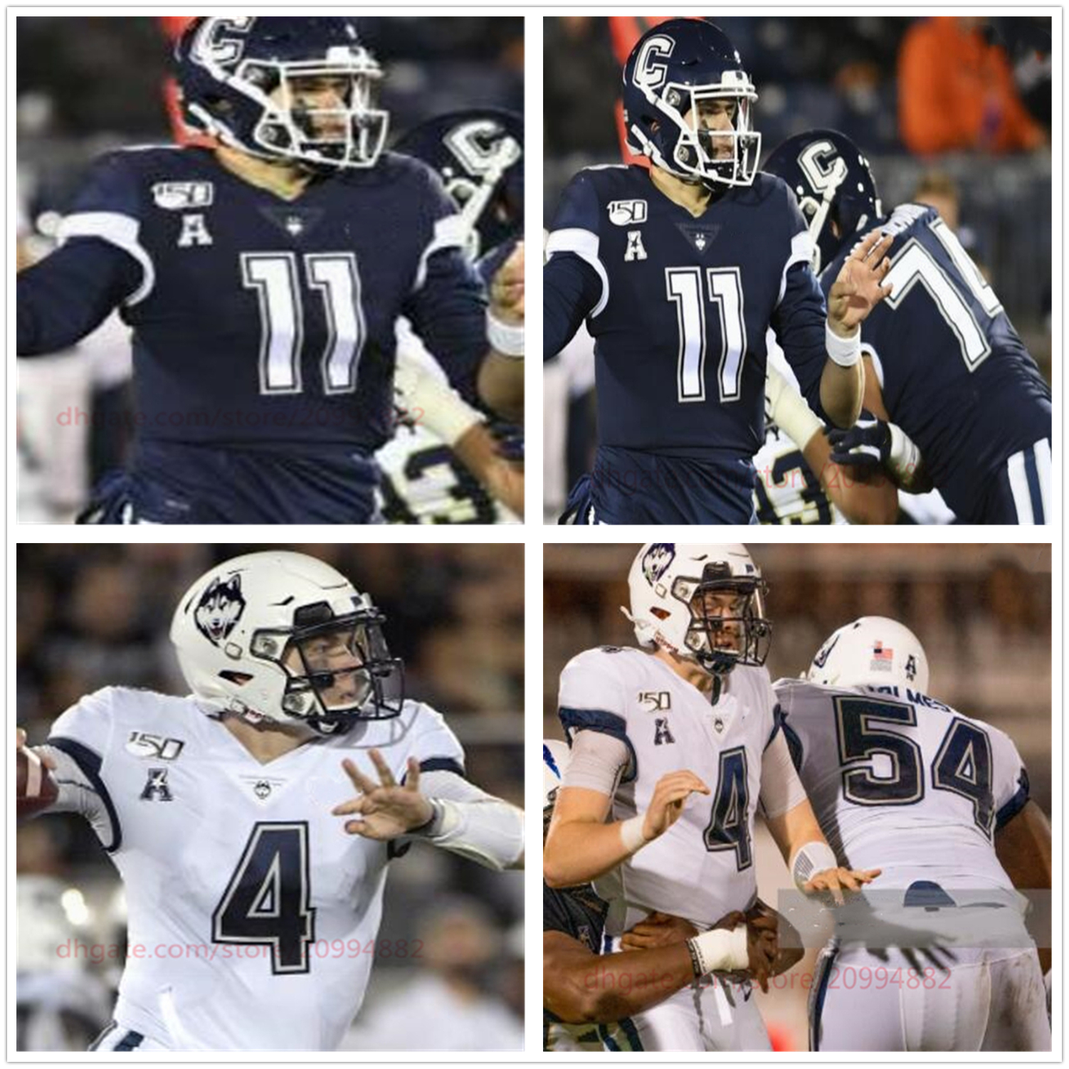 

Custom UConn Huskies Football Jersey College Art Thompkins Ardell Brown Matt Drayton Mike Beaudry mens youth women all stitched jerseys, Blue