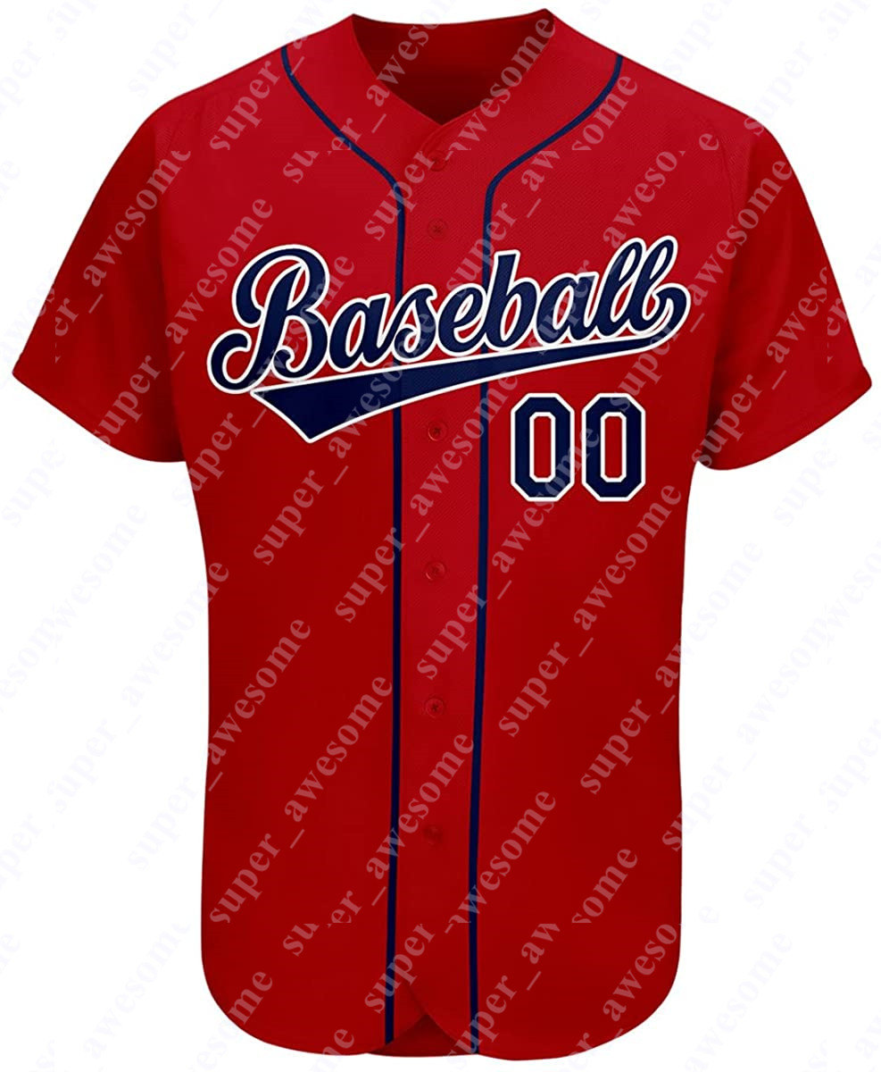 

Custom Baseball Jersey Personalized Printed Hand Stitched YONGS RED Jerseys Men Women Youth