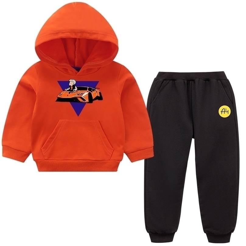

4 Children's Hoodie Pants Suit Spring Autumn Boy's Girl's Sweatshirt Tops Merch A4 Casual Baby Clothing 211110, 05