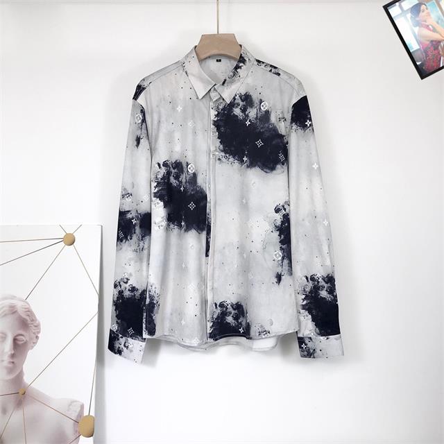

Luxurys Designers Wholesale Mens Dress Shirts Solid Slim Long Sleeve Brand Working Clothing Chemise Homme Camisa Social Masculina -3XL#11, White;black