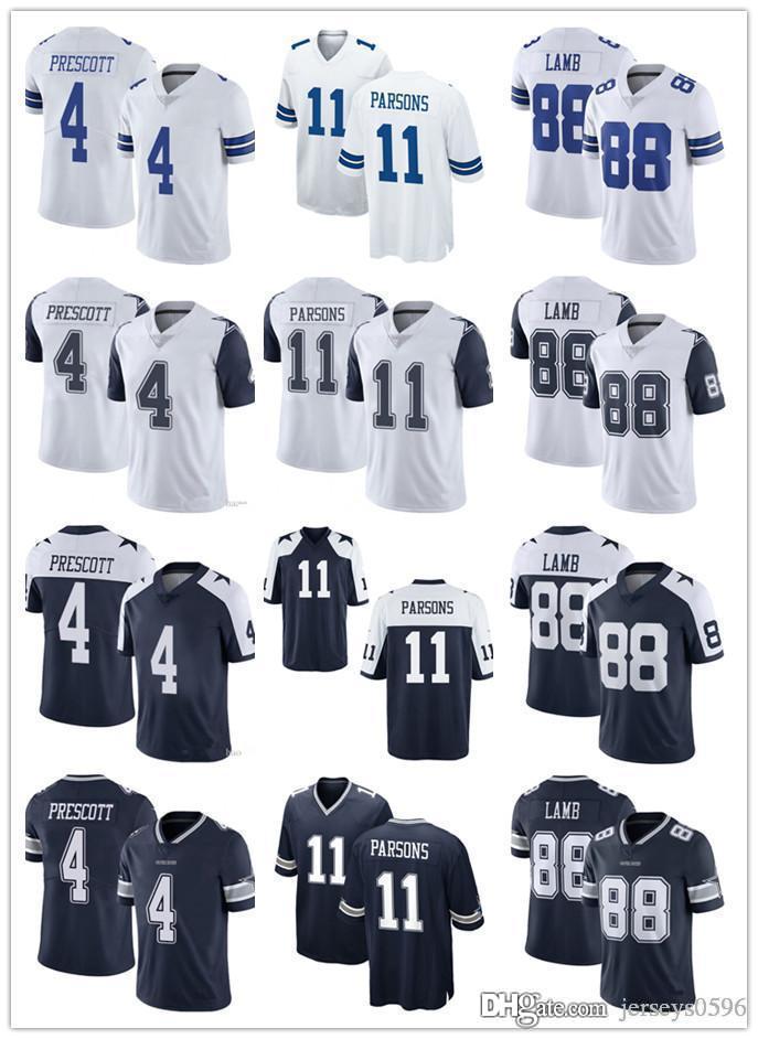 

Men women youth Jersey 4 Dak Prescott 11 Micah Parsons 21 Ezekiel Elliott 88 CeeDee Lamb Football Jerseys, Black;red