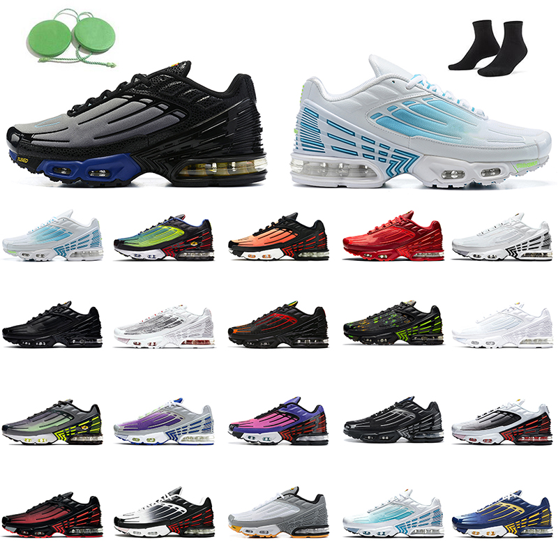 

Wholesale NIK Running Shoes Women Mens Tn Plus 3 Designer Trainers Tuned Laser Blue Sports All White With Gold Ghost Green and Aqua Parachute Pack Obsidian Sneakers, D46 black white grey 39-46