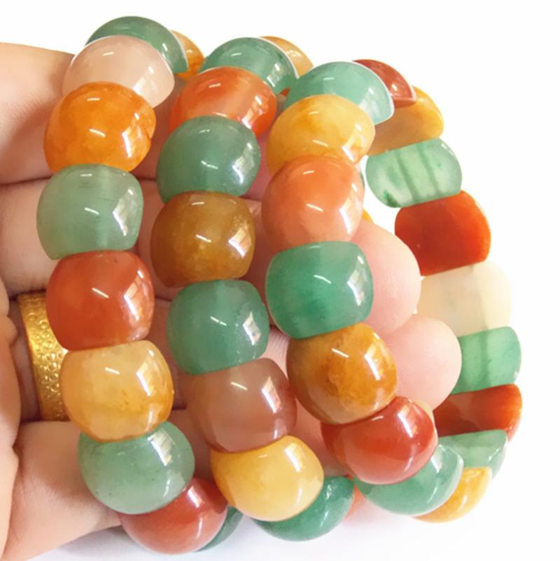 

Beaded, Strands Fashion Multicolor Jade Bracelet Half Moon For Men And Women Jewelry