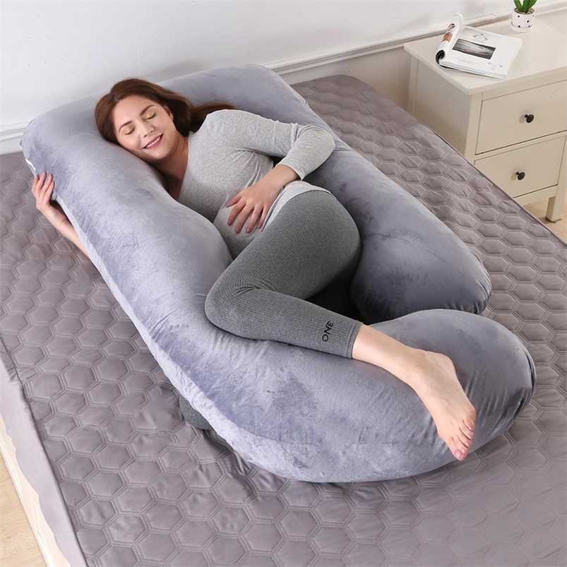 

Large Size Sleeping Support Pillow For Pregnant Women Body J Shape Maternity Pillows Pregnancy Side Sleepers 201215