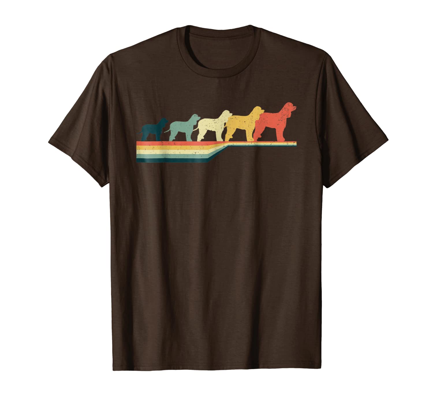 

irish water spaniel t-shirt, vintage retro style t-shirt, White;black