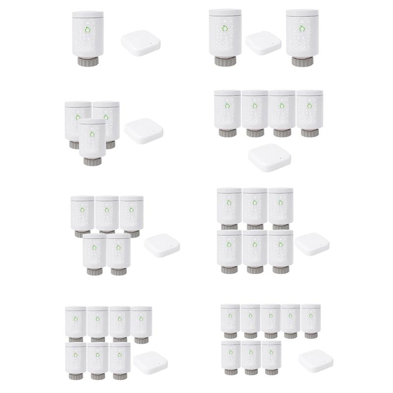 Smart Home Control HY368 Wifi Zigbee3.0 TRV Thermostat - Valve Thermostatic Radiator Controller Heater Google-Home Alexa Voice & APP Remote-image-730757782