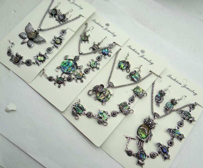 

Earrings & Necklace Natural Stone Quartz Crystal Turquoises Tiger Eye Abalone Shell Charm Pendant For Diy Jewelry Making Earring Bracelet, As pic