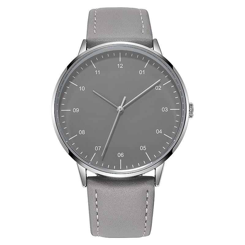 

Wristwatches Men Casual Business Watch Japan Miyota Movement Leather WatchBand Water Resistant Simple Design Minimalism, Green
