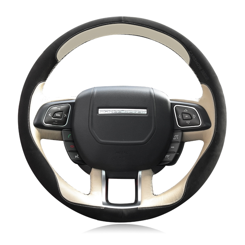 

DIY hand-sewn leather car steering wheel cover for Land Rover Freelander 2 discovery 3 discovery 4 Range Rover Evoque