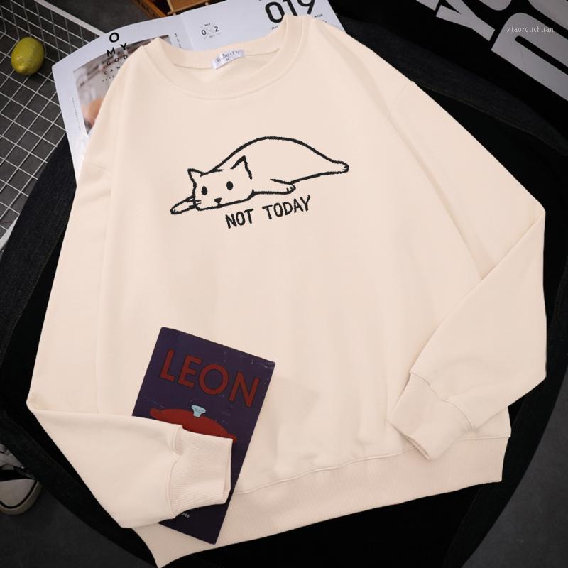 

Men's Hoodies & Sweatshirts Lazy Cat Printed Sweatshirt Mens Autumn Soft Simple Warm Casual Hoodie Street Oversize Pullover Tops W, Black