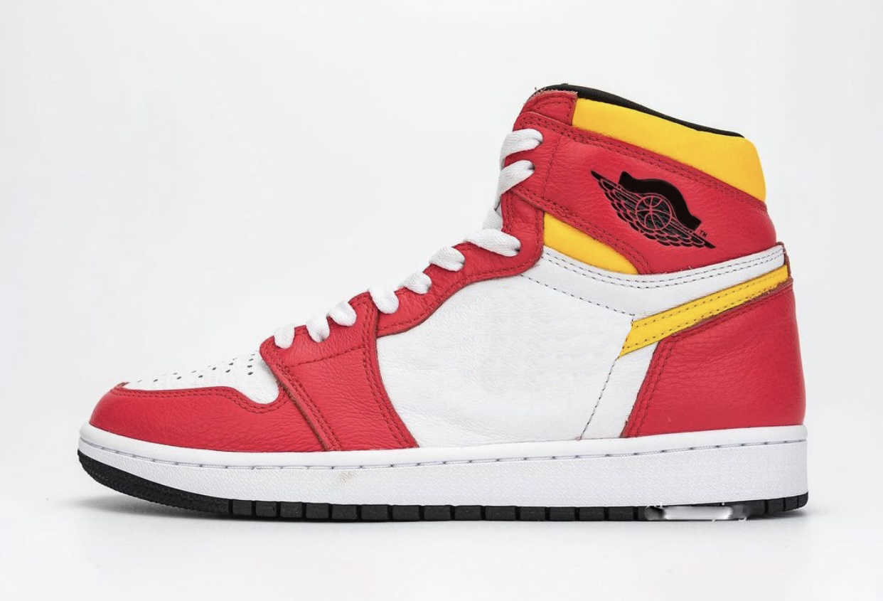 

2021 Newest Authentic 1 Light Fusion Red 1s Men Outdoor Shoes 555088-603 White Laser Orange Black Sports Sneakers With Original