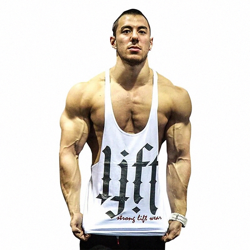 Men's Tank Top Shirt Graphic Letter Round Neck Daily Sports Print Sleeveless Slim Tops Active White Black Gray / Summer T1Te#