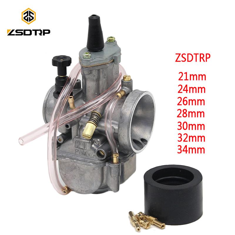 

Motorcycle Fuel System ZSDTRP Modified Carburetor 2T/4T PWK Carburador 21 24 26 28 30 32 34mm With Power Jet For Racing Motor Scooters Dirt