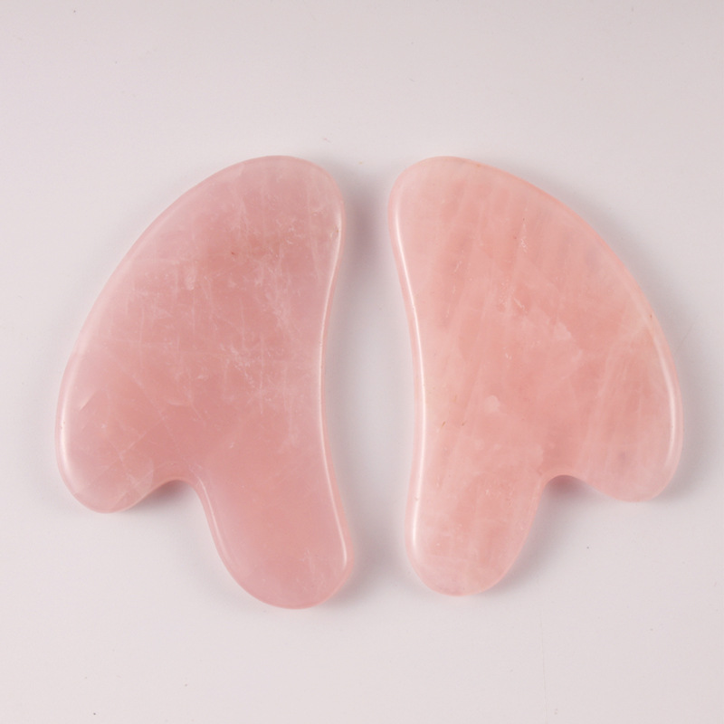 

Pink Crystal Heart Shaped Jade Massager Stones V Face Chinese Acupuncture Pressure Treatment FACIAL MASSAGETOOL Gua Sha board