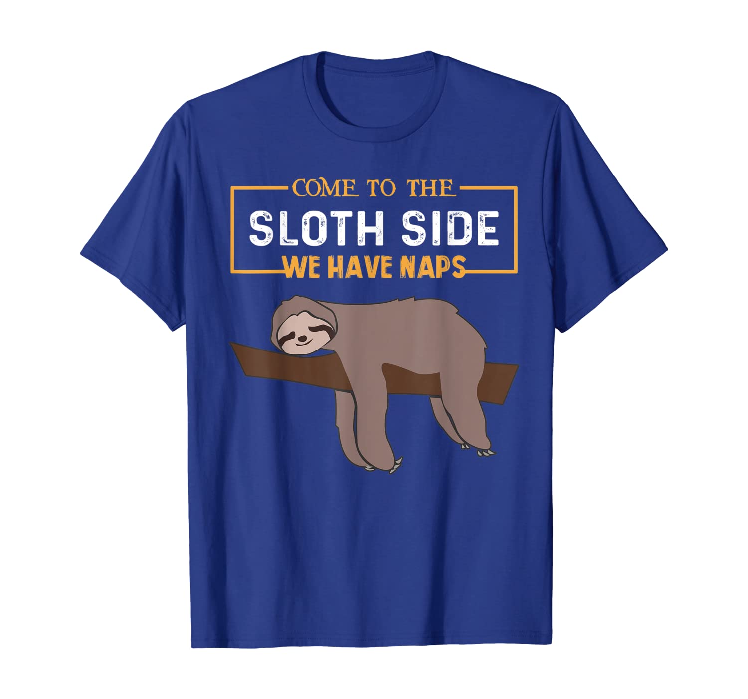 

Come To The Sloth Side Funny Sloth Pun Gift T-shirt, White;black