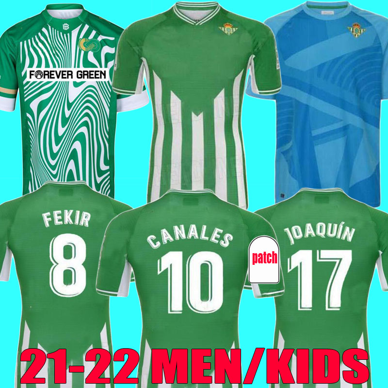 

REAL Betis soccer Jerseys 2021 2022 JOAQUIN Loren BOUDEBOUZ BARTRA A.GUARDADO 21 22 CANALES Commemorative Edition Fekir Men kids kit Goalkeeper training, Home