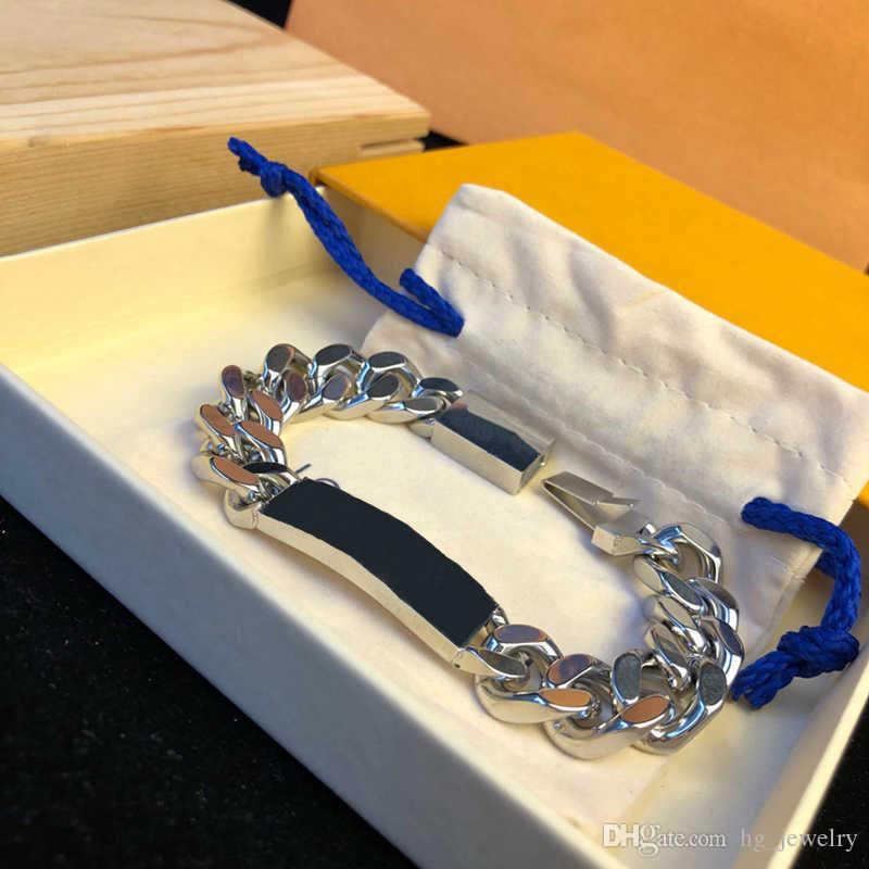 2021 Fashion Cuff luxury designer bracelets selling high quality silver titanium steel men's and women's personalized hip hop Bracelet-image-752186537
