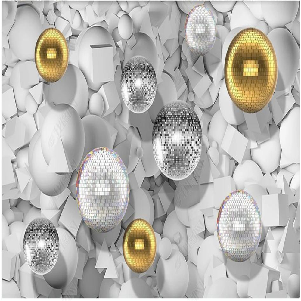 

Crystal ball wallpapers fashion background wall 3d customized wallpaper, Grey