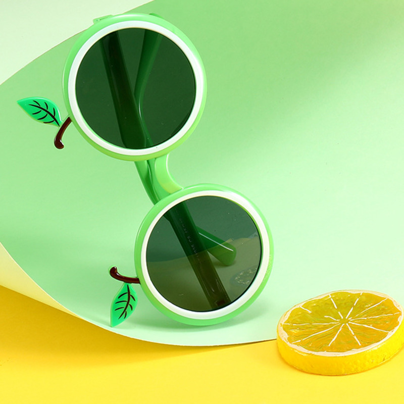 

Cartoon Frame Fruit Shaped Children's Polarised Sunglasses, White;black