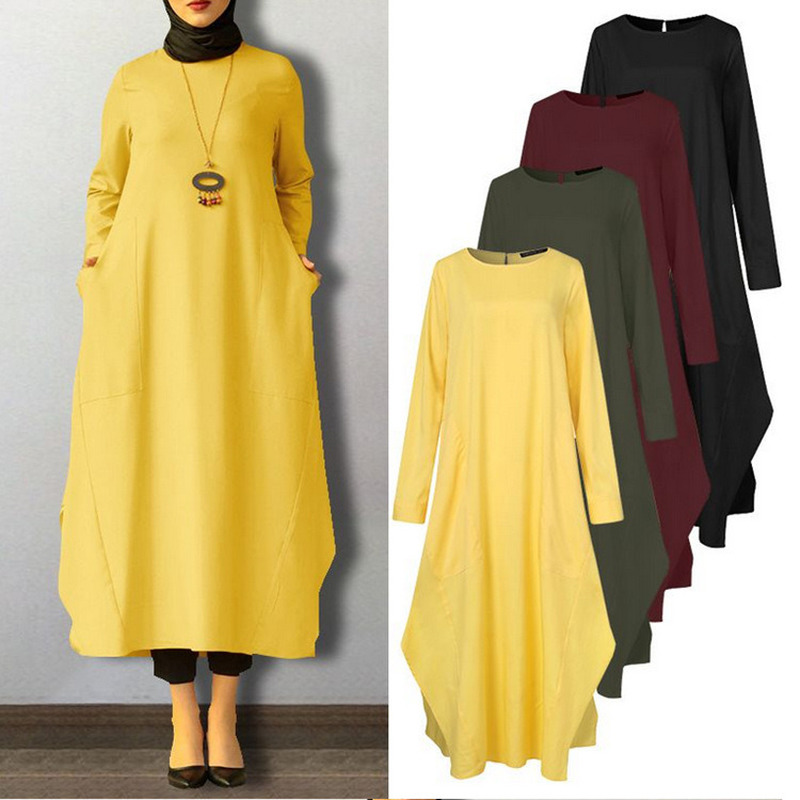 

Ramadan Eid Muslim Women Dress Split Long Tops Mubarak Abaya Dubai Turkey Arabic Jalabiya Prayer Hijab Dress Robe Kaftan Islam