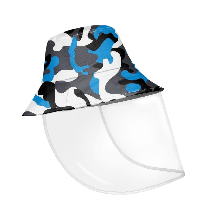 

Cloches Men's Camouflage Full Print Protector Fisherman Hat Women Outdoors Activities Sun Protection Cap Unisex Summer Bucket Hats Muts, Black