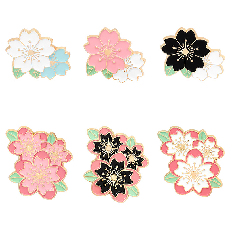 

Pink Flower Enamel Brooches Pin for Women Fashion Dress Coat Shirt Demin Metal Brooch Pins Badges Promotion Gift 2021 New Design700 T2, Gray