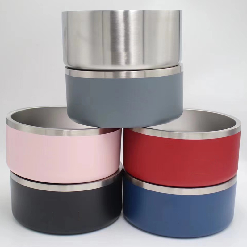

DOG BOWLS Boomer Round Stainless Steel Black 32oz