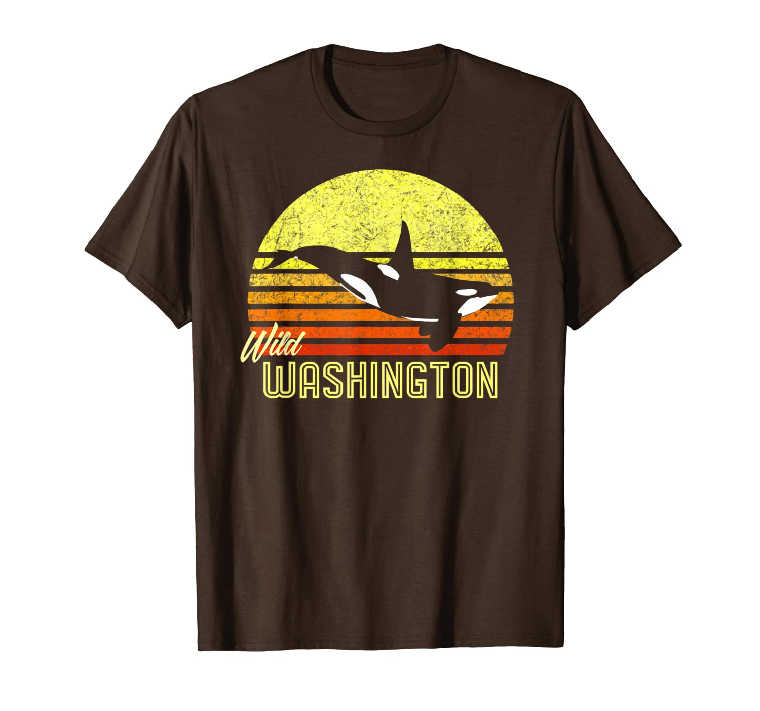 

washington orca killer whale puget sound marine biologist t-shirt, White;black