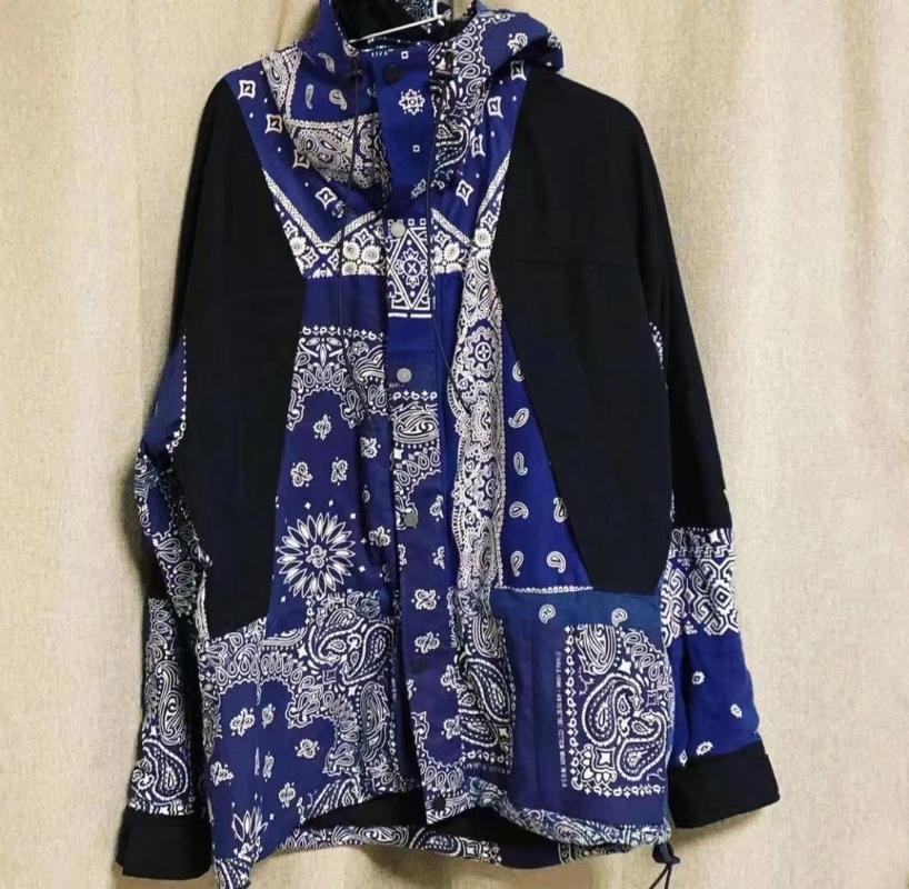 

Men' Trench Coats Men Paisley Windbreaker Jacket Outwear, As pic