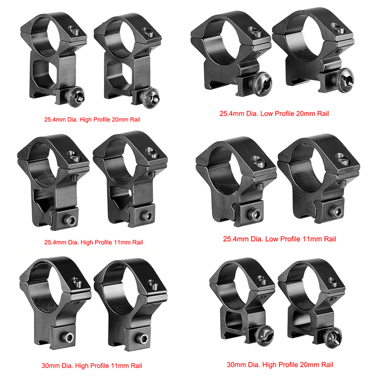 

ar 15 tactical rifle high low profile 25.4mm flashlight 30mm scope mount fits 20mm picatinny weaver 11mm dovetail rail