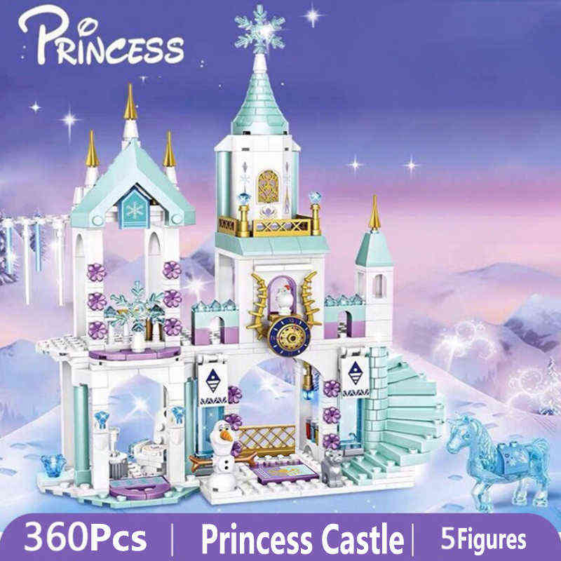 

Kids Princess Castle Building Blocks 360 Pieces Playground Friends House with Figures Girls Toys H1028