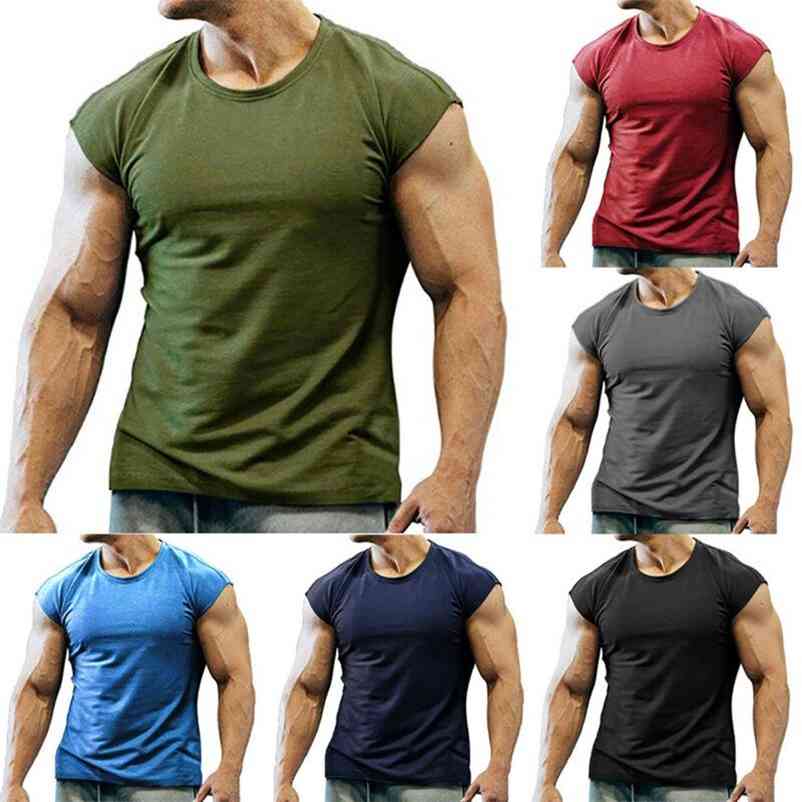 

Summer Men' Tank Top Vest Sleeveless Muscle Gym Fitness Sports Blouse Shirt 210623, Wine red