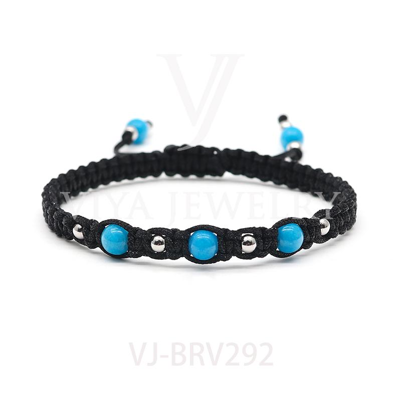 

Charm Bracelets 2021 Arrival Natural Stone Beaded Braided Handmade Colorful Beads Bracelet For Gift Idea
