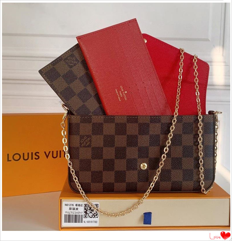 

Fashion Handbags Purse Totes Large Capacity Ladies Simple Shopping Handbag PU Leather Shoulder Bags LV Louis 1 Vitton, Red;black