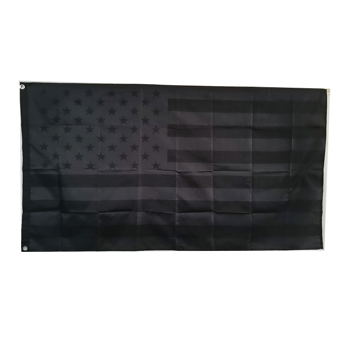 

All Black Out American Flag High Quality 3x5Ft Double Stitching Decoration Banner 90x150cm Sports Festival Polyester Digital Printed Wholesale
