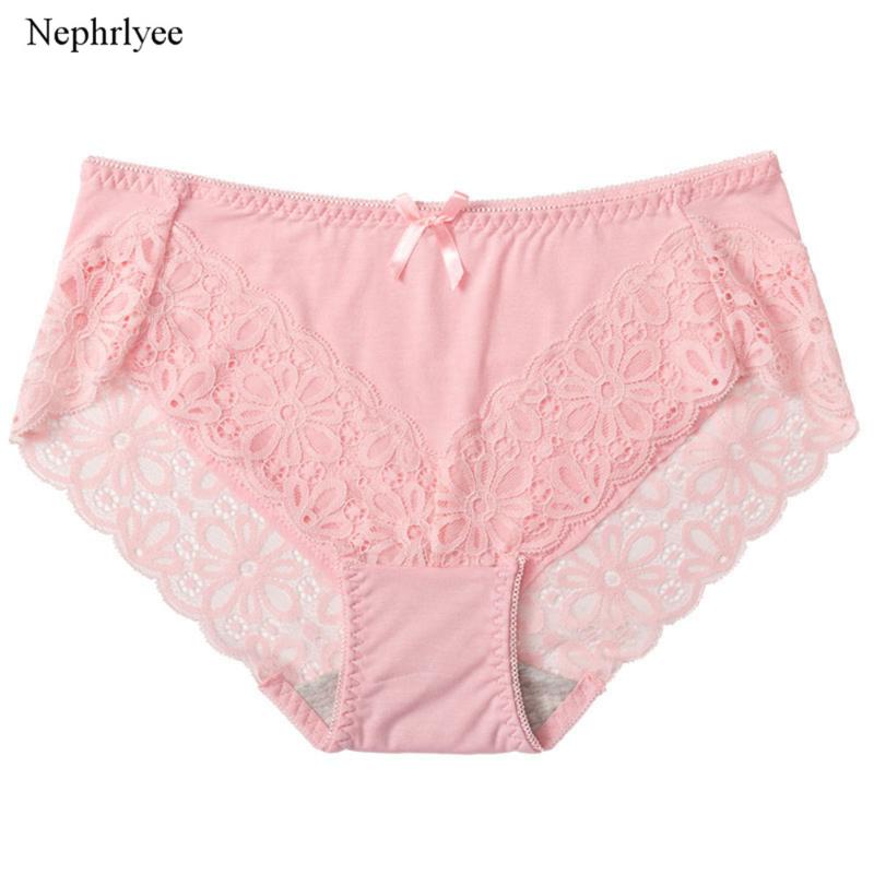 

Women's Panties Ladies Underwear Woman Seamless Sexy Lace Panty Breathable Mid-Rise Modal Briefs Intimates S00598, Black