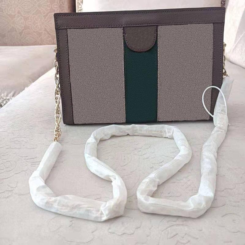 

Shoulder Bags 2021 Classic Crossbody Bag Luxury Brand Khaki Gold Chain Letter PU High Quality Handbag Ladies Well-known Designer Wallet Fast Delivery