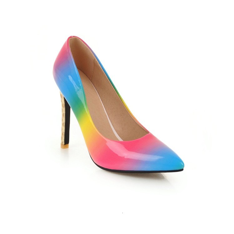 

shoe 2021 Autumn Wind Rubber Heel Ladies Size Big Shoes, Pinkish