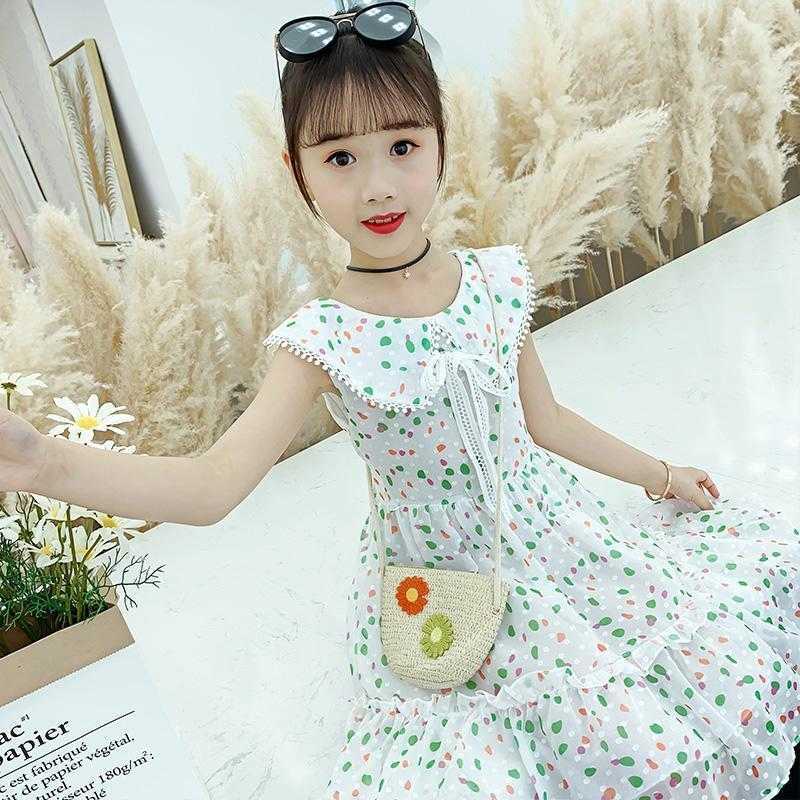 Girls Casual 2021 Dress Summer 11 Children's Clothing 9 Girls Fashion Chiffon Elegant Dresses Girls Party Dress 10 To 12 Years-image-702418126