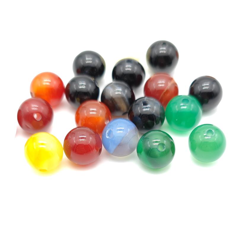 

Other Natural Stone Colorful Agates Beads Round Loose Spacer For Jewelry Making Bracelet Necklace Accessories 8mm