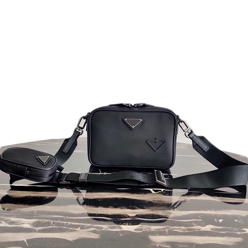 

Unisex messenger bag shoulder bags small wallet designer backpack high-quality nylon leather handbag coin purse, Size: 19cm
