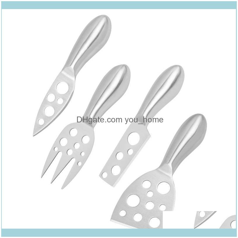 

Kitchen, Dining Bar Home & Garden 4Pcs/Set Stainless Steel Sier Cheese Knives Set Cutlery Kitchen Gadgets Baking Tools Drop Delivery 2021 8H
