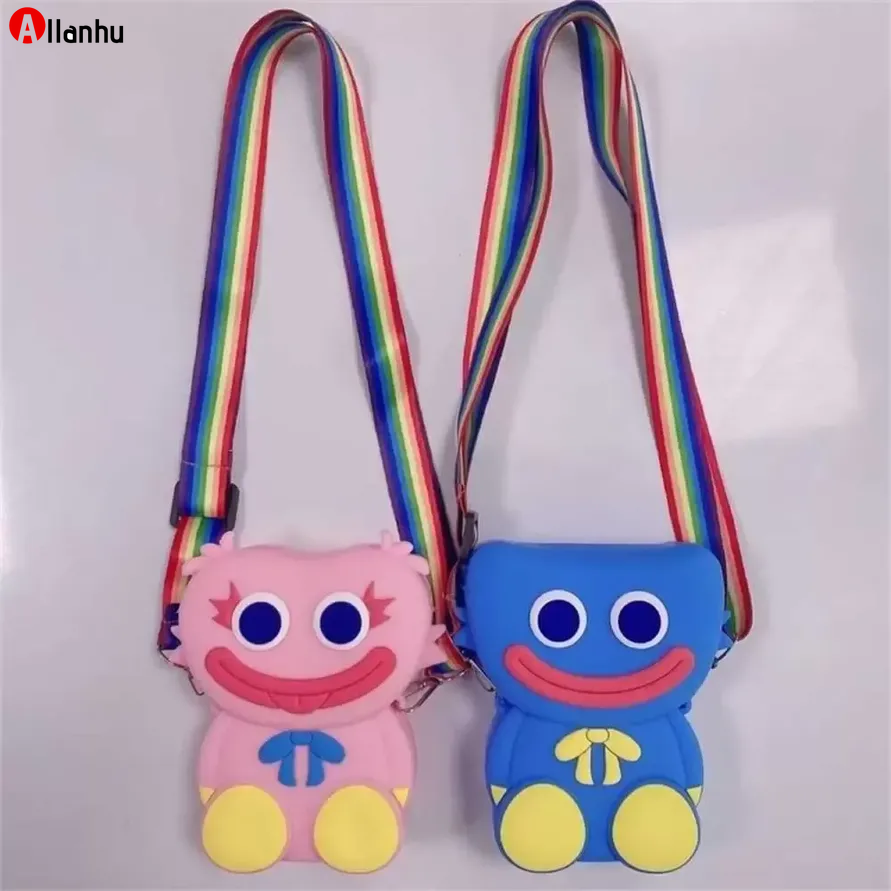 

20PCS/DHL Silicone Huggy Wuggy Purses Kids Children Cartoon Crossbody Shoulder Bag Poppy Playtime Game Fanny Pack Backpacks New year Easter Christmas Gift Wsc